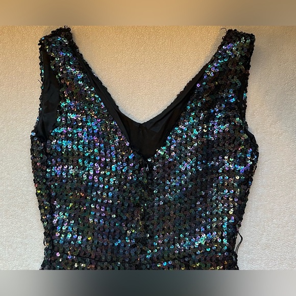 Vintage Black Sequin Dress, Princess Kate New York. Holidays NYE Cocktail. Sz S - Picture 7 of 16